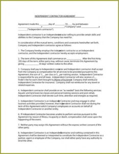 Free Independent Consultant Contract Template