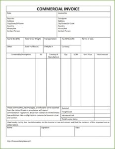 Free Invoice Format Word