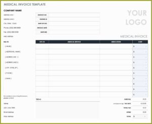 Free Invoice Template For Medical Records