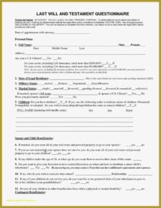 Free Last Will And Testament Template Pdf Texas