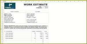 Free Microsoft Word Estimate Template