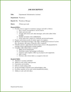 Resume Sample For Job Free Download