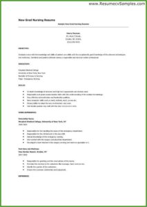 Resume Sample For Registered Nurse