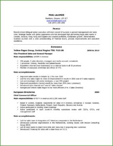 Resume Template Canada