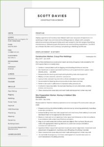Resume Templates Construction