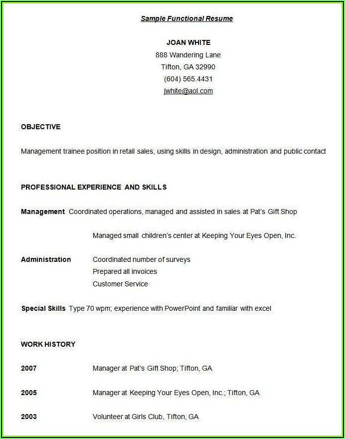 Resume Templates Examples