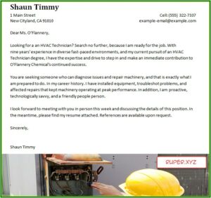 Resume Templates For Hvac Technician