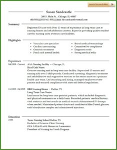 Rn Resume Builder Free