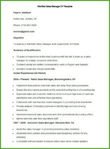 Sales Cv Template Microsoft Word