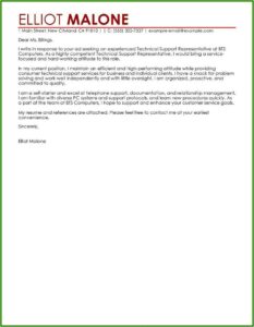 Sample Cover Letter Examples For Resume