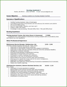 Sample Of Resume For Nurses With Job Description