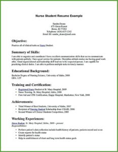 Sample Of Resume For Nurses With No Experience