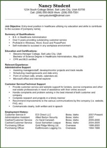 Sample Of Resume Templates