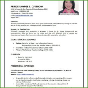 Sample Of Resume Writing