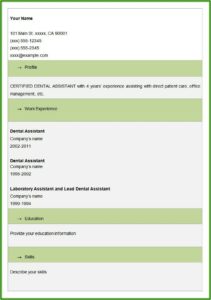 Sample Resume Biodata Blank Form