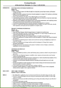 Sample Resume For Hvac Control Technician