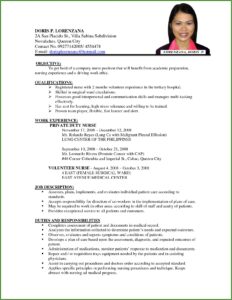 Sample Resume For Nurses With Experience In India
