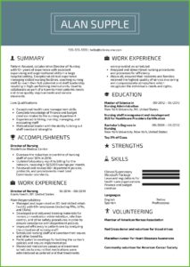 Sample Resume For Nursing Director Position