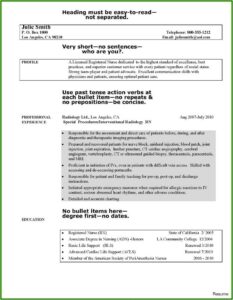 Sample Resume Nurse No Experience