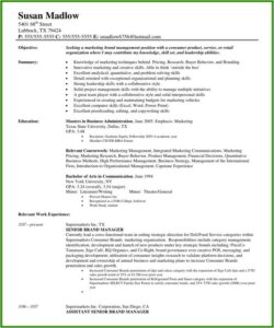 Samples Of Marketing Resumes