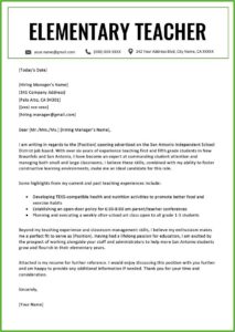Samples Of Teacher Resumes And Cover Letters