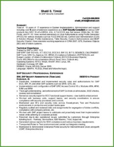 Sap Security Consultant Resume