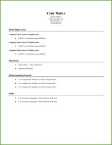 Simple Resume Builder
