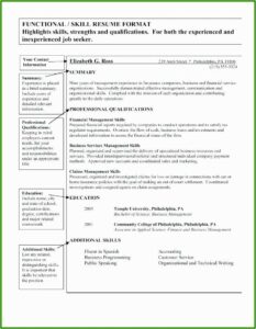 Skills Based Resume Template 2018