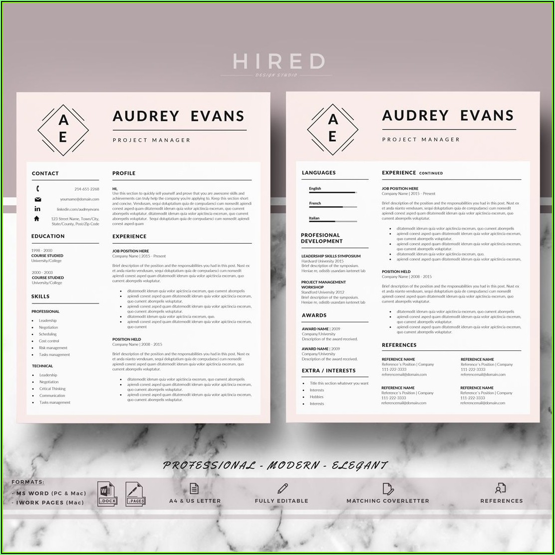 Templates For Professional Resumes
