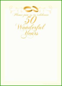50th Wedding Anniversary Program Templates