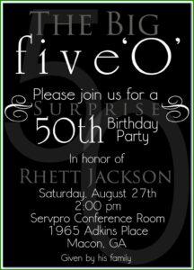 75th Birthday Invitation Layout