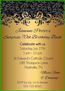 75th Birthday Invitation Templates Free