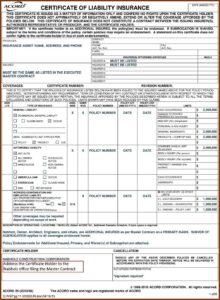 Acord Insurance Form Explanation