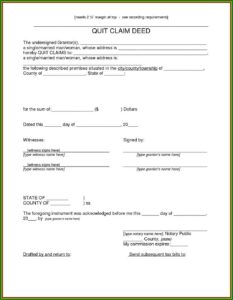 Arizona Quit Claim Deed Form Free