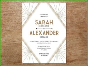 Art Deco Wedding Invitations Templates
