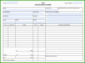 Auto Repair Estimate Form Free