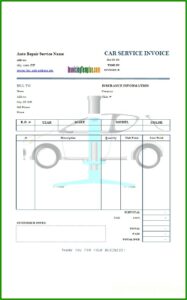 Automotive Service Invoice Template