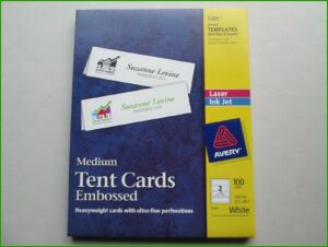 Avery Tent Card Template 05305