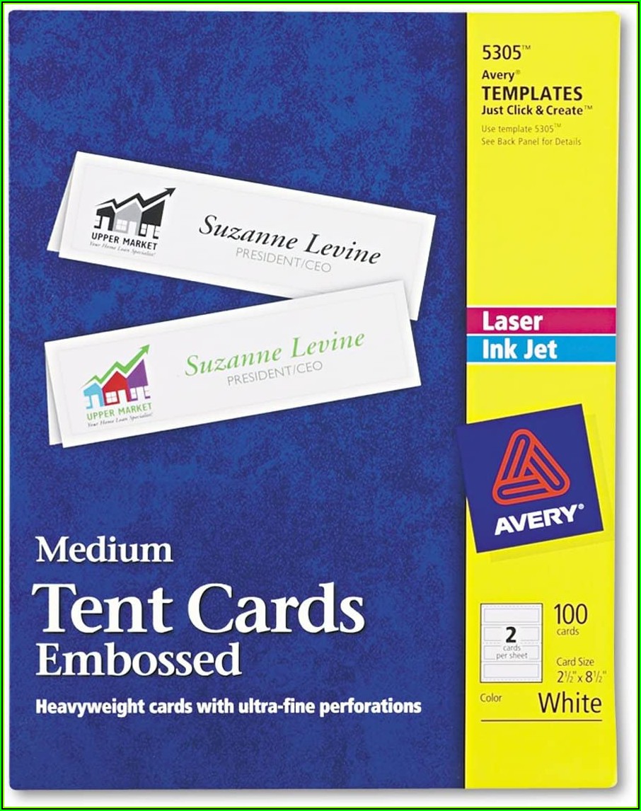 Avery Tent Card Template Small