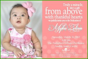 Baby Dedication Invitations Free Template