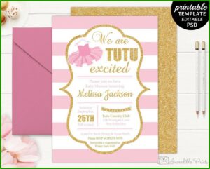 Baby Girl Baby Shower Invitation Template