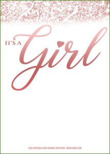 Baby Girl Baby Shower Invitation Templates