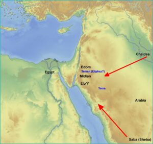 Bible Map Land Of Uz