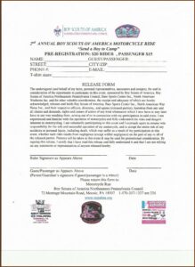 Bike Run Waiver Form