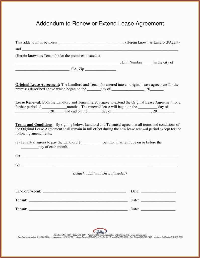 Blank Lease Forms