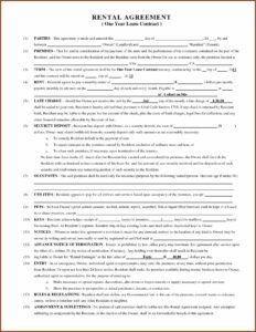 Blank Lease Template