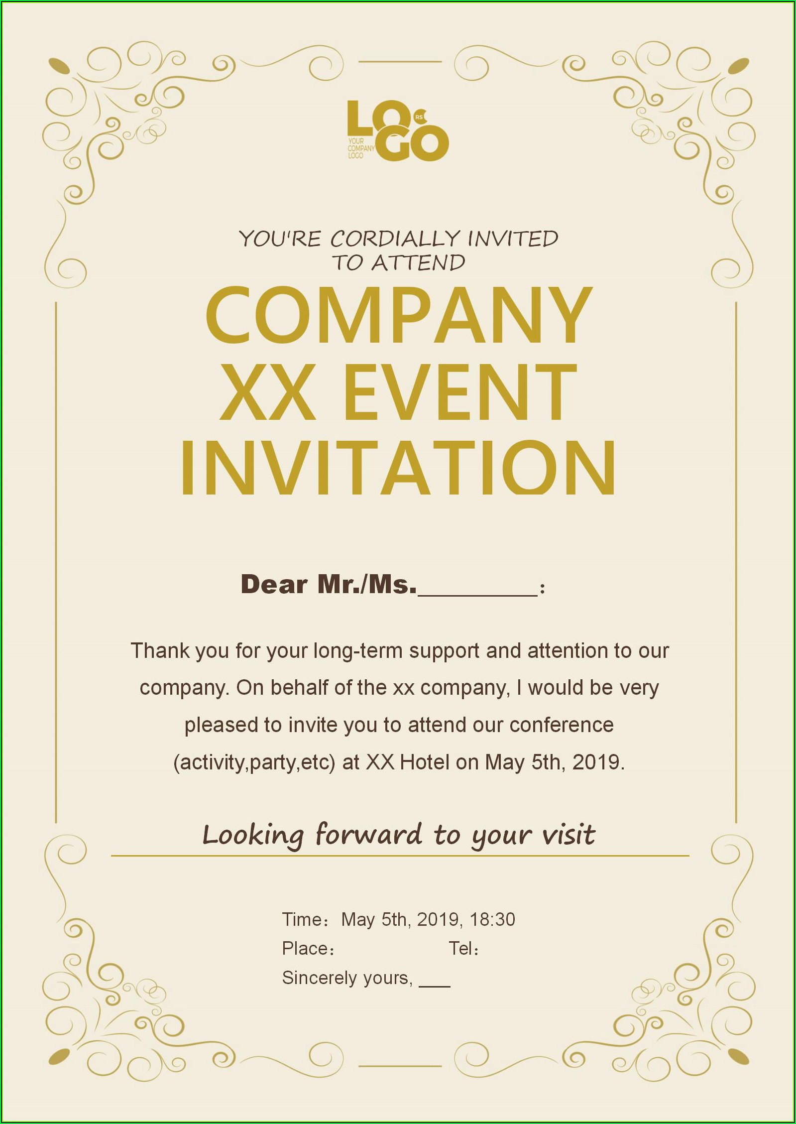 Business Event Invitation Templates Free Download