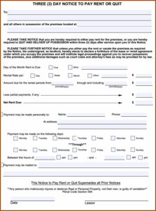 California 3 Day Notice To Pay Or Quit Commercial Lease Form