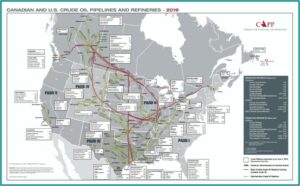 Canadian And Us Oil Pipelines Map