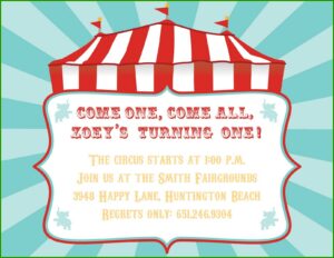 Carnival Themed Party Invitation Templates